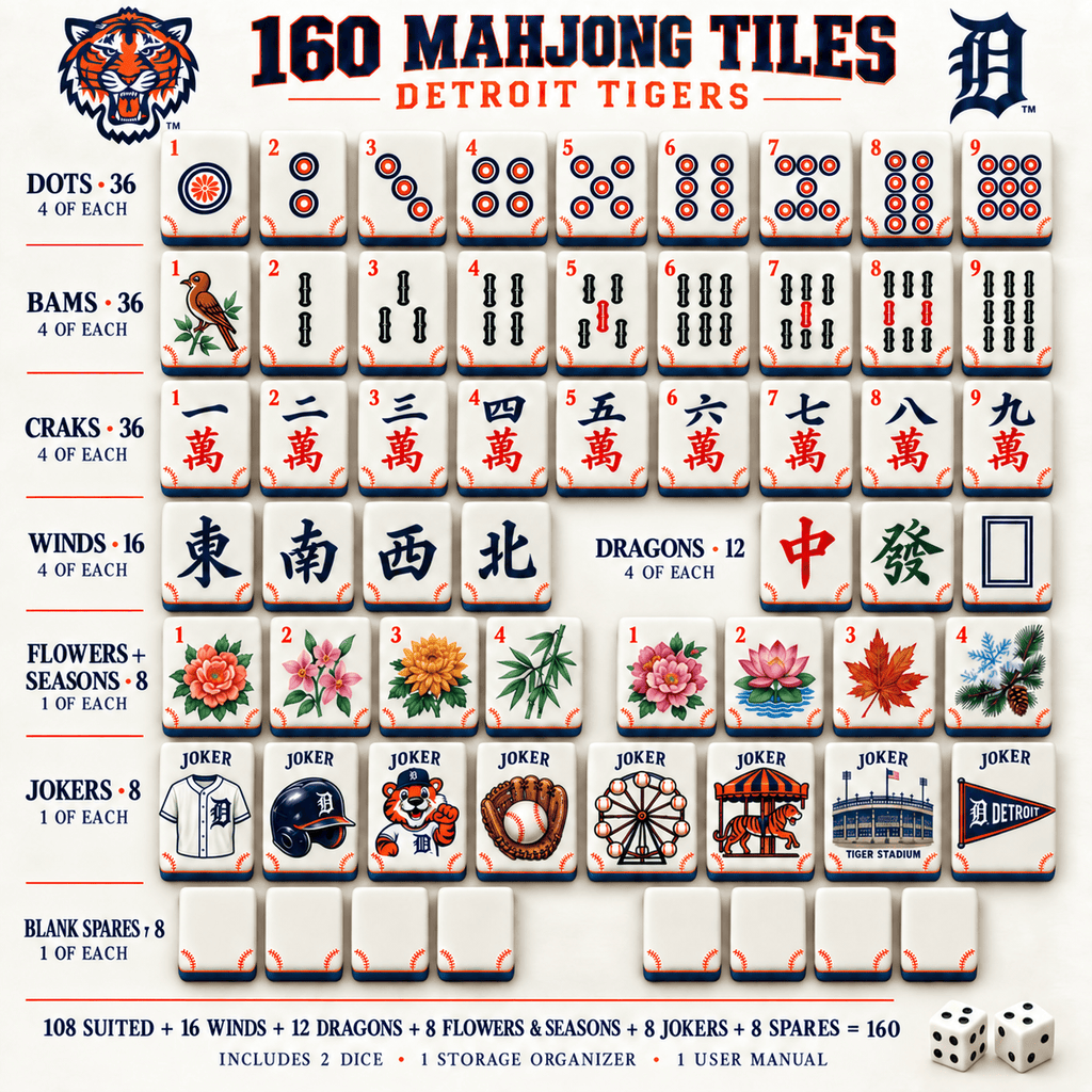 Premium DTTG Mahjong Tiles Set TTMH