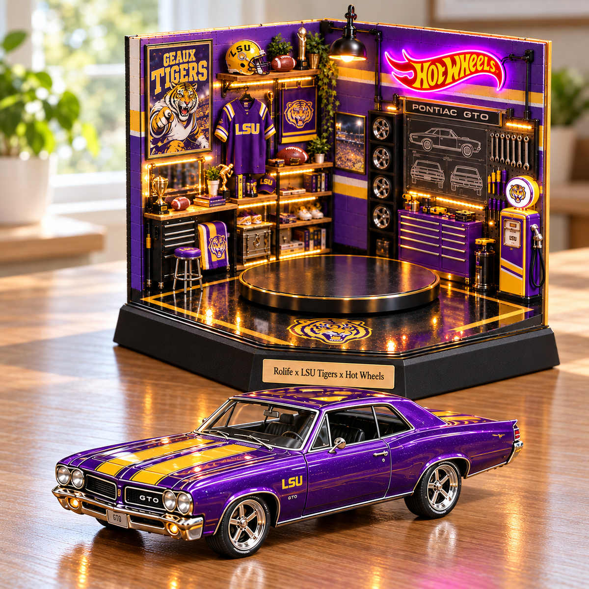 LSU Collectible Car Garage Diorama PNPA