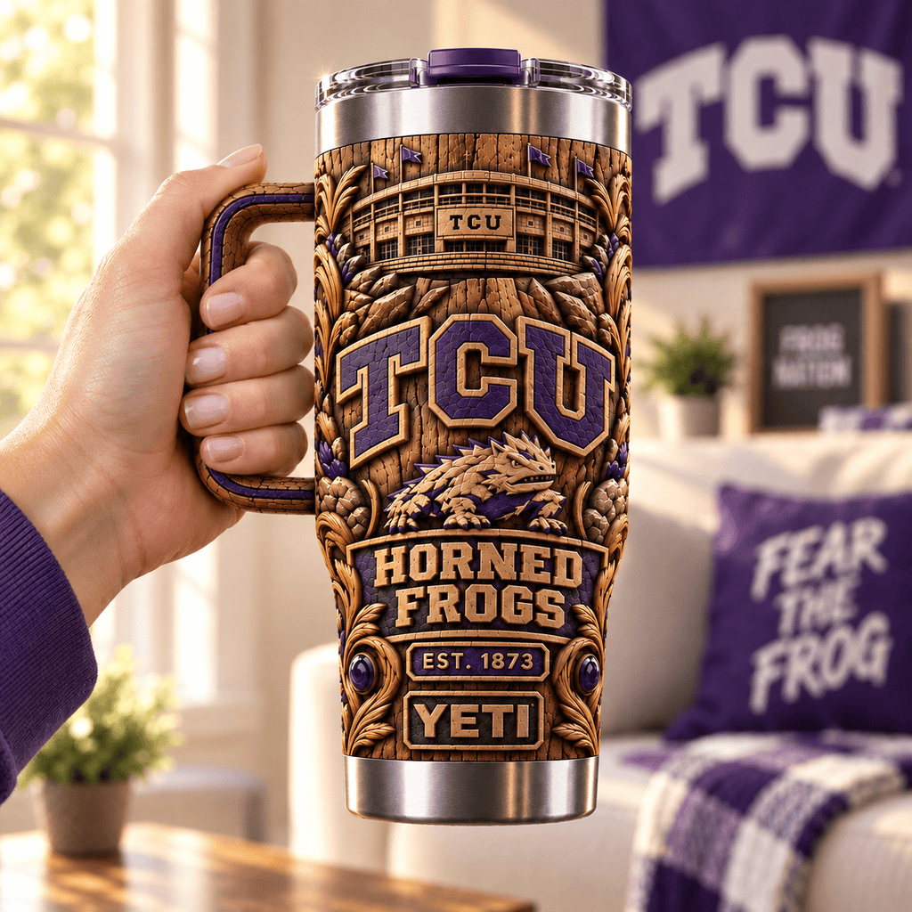 TCU 40oz Woodgrain Relief Tumbler NTTB