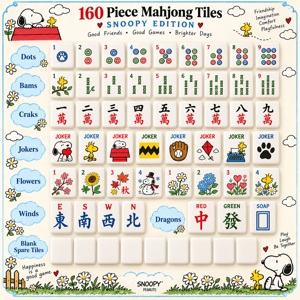 Premium SNPY Mahjong Tiles Set TNSM