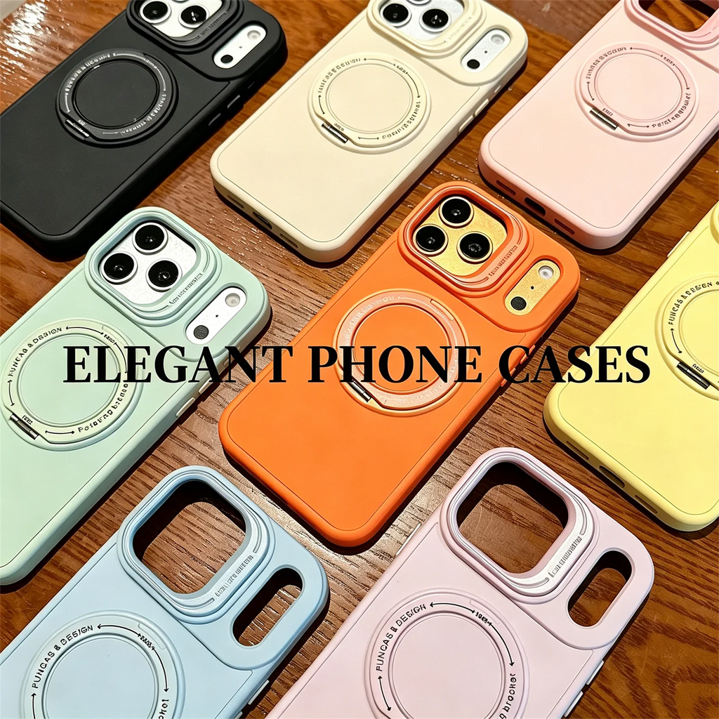 Premium Luxury -259.999999999% off Fold Stand Soft-Touch Phone Case Suitable for iPhone 17 Pro Max 16 15 14 13 12 11 17 Shockproof and Drop-Resistant Protective Cover
