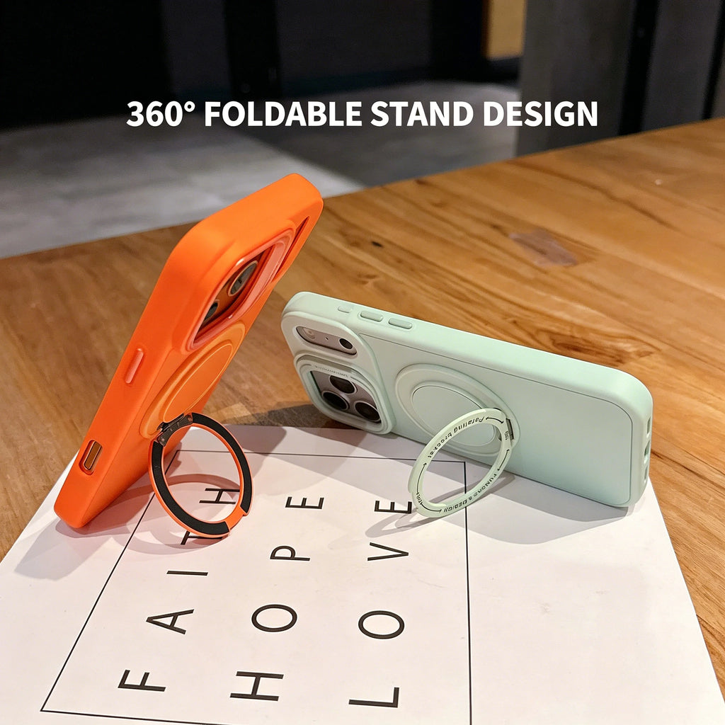 Premium Luxury -259.999999999% off Fold Stand Soft-Touch Phone Case Suitable for iPhone 17 Pro Max 16 15 14 13 12 11 17 Shockproof and Drop-Resistant Protective Cover